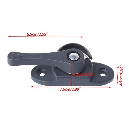 MRKU Maniglie per finestre, Serrature per Porte in plastica e Metallo, antifurto, Sicurezza, scorrevoli, bidirezionali, a Mezzaluna, Accessori per ferramenta