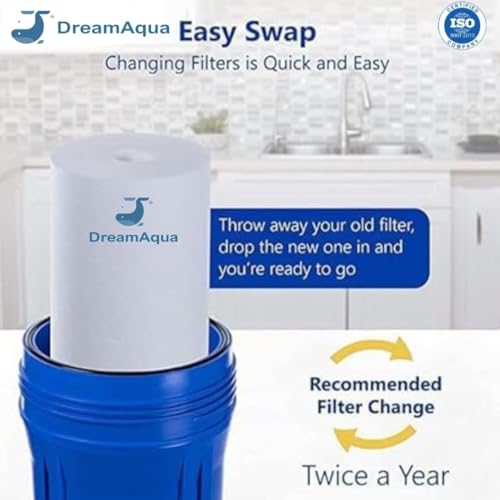 Image of DreamAqua 5 Inch Washing Machine Spun Cartridge Filter | Universal 5 inch Refill for Front & Top Load | Compatible with LG, Samsung, IFB, Whirlpool | High Sediment Removal | Pack of 4