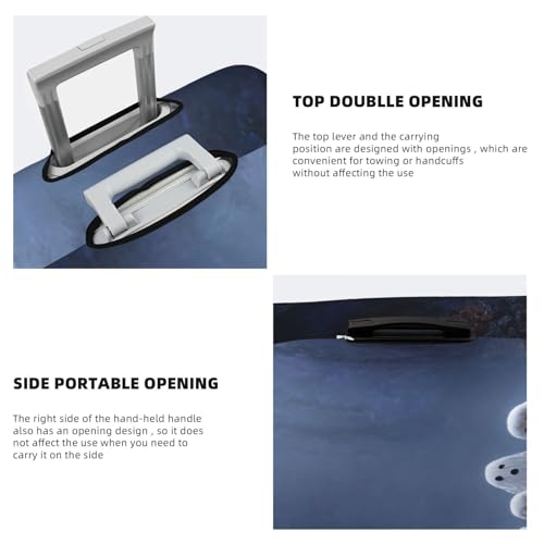 Cute Ghosts Carrying Halloween Pumpkins Elastic Travel Luggage Covers Dustproof Scratch-Resistant Suitcase Protector Fit 22-24 Inch3