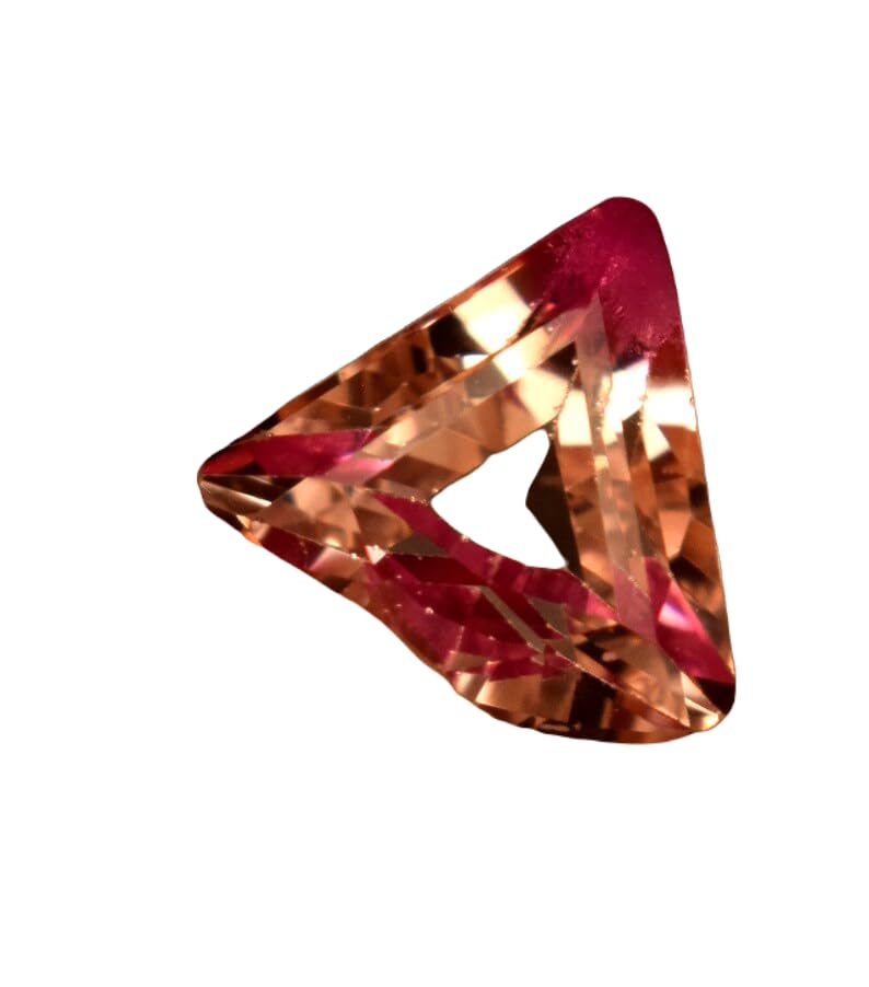 Saphir Padparadscha pour cadeau personnalisé, pierre taillée de collier et bague à offrir