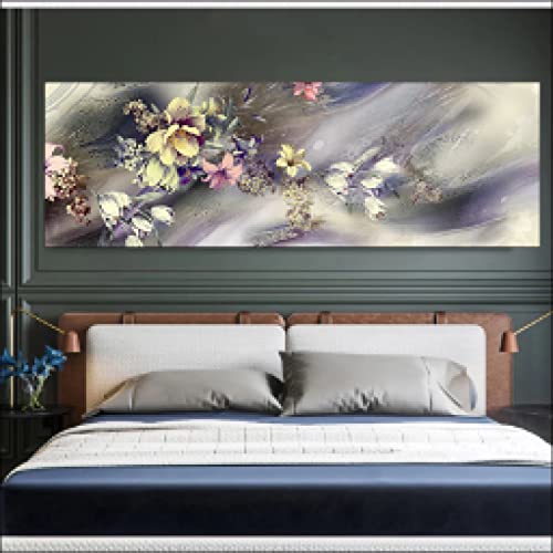 Mur art photos de fleurs abstraites impression sur toile haut de gamme 60x180 cm
