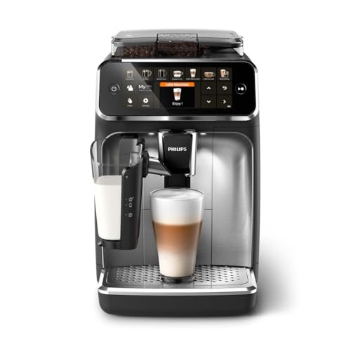 Philips 2300 Series helautomatiska espressomaskin - 4 drycker, modern färgpekskärm, LatteGo-mjölksystem, SilentBrew, 100% keramisk kvarn, AquaClean-filter. Matt svart (EP2330/10)