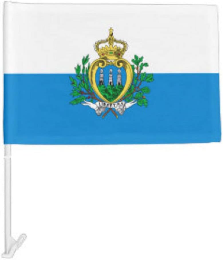 12x18 Wholesale Lot 12 San Marino Country Car Vehicle 12"x18" Flag