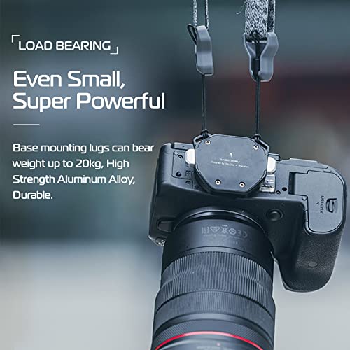 ULANZI F38 Camera Shoulder Strap Mount Quick Release for Shoulder Straps Kit V2, QR Plate Camera Tripod Mount Adapter Capture Camera Clip for Camera to Shoulder Strap Quick Mount/Release, 3142-AE