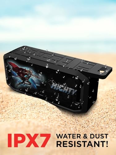 Image of Macmerise Mighty Thor Attack 6W Wireless Bluetooth Portable Speaker with USB Support, SD Card, AUX, Upto 3hrs Playtime*, IPX7 Water & Dust Proof, TWS Function, Powerful Bass, FM & Call Function