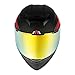 Orthrus Modular LED Full Face Motorcycle Helmet - DOT Approved Flip-Up Dual Visor Sun Shield & Bluetooth Ready for Adults Men Women - Street Bike/Motocross (Dobermann Red, XL)