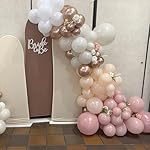 Nude Dusty Pink Balloons Set, 60Pcs 12 Inch Retro Blush Pink Apricot Helium Balloon with Beige White Champagne Gold Latex Neutral Balloons for Birthday Wedding Baby Bridal Shower Party Decorations - Image 4