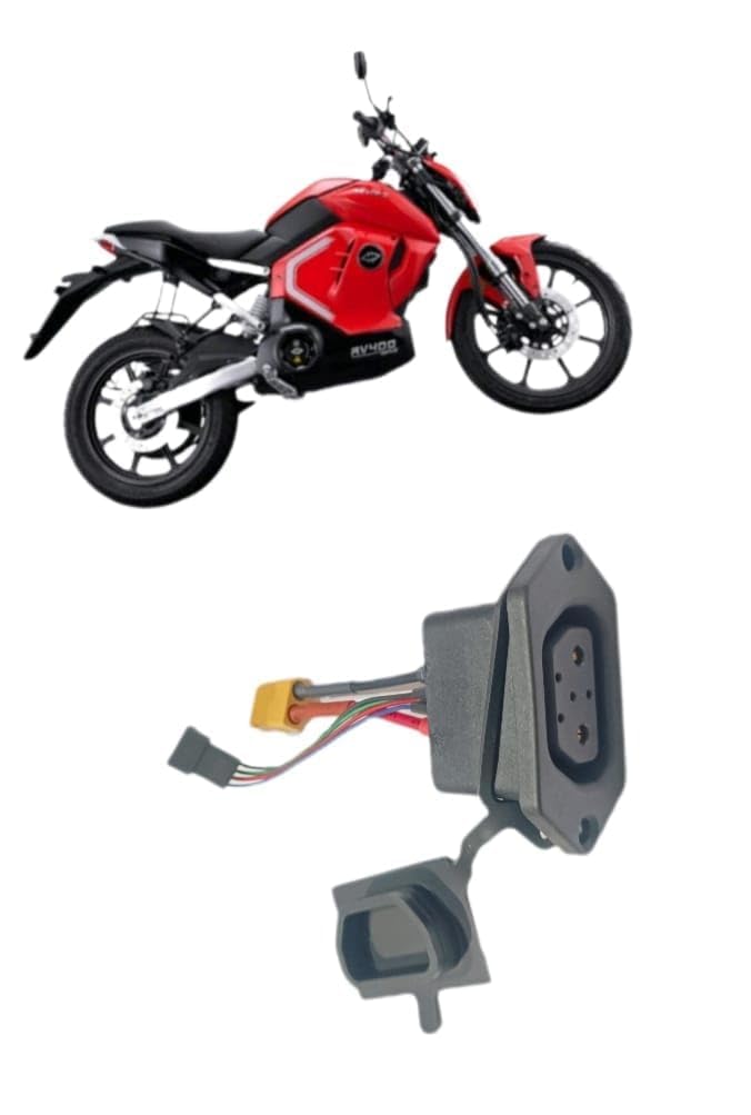 socket compatible with revolt rv400 electric bike 6 pin charging port socket replacement connector for electric motorcycle