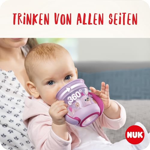 NUK Magic Cup & Mini Magic Cup Trinklernbecher Duo-Set | auslaufsicherer 360°-Trinkrand | 6+ Monate | auslaufsicher | 160 ml & 230 ml | mint – Ansicht 5