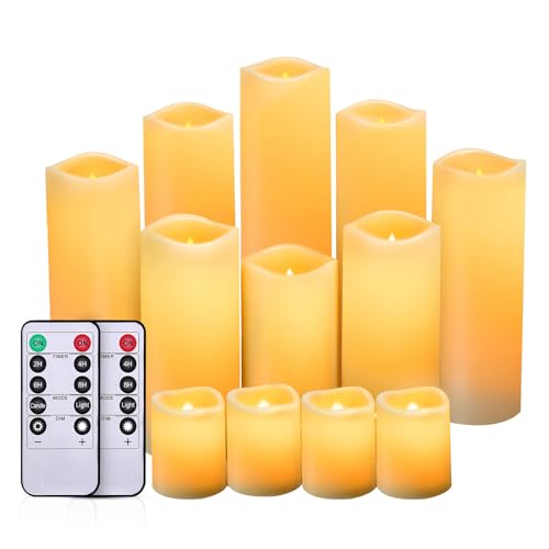 Velas LED impermeables con mando para exterior y decoracion navideña