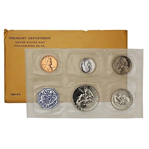 1959 No Mint Mark 5 Coin Set Collection US Mint Proof