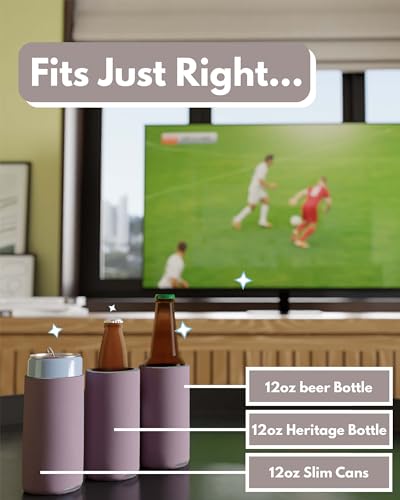 Image of PartyPrints 1000 Pack Blush Blank Slim Can Cooler Sleeves | Plain Seltzer Customizable Bulk Coolers for Beer Bottles & 12oz Tall Cans | Skinny Collapsible Drink Insulated Sleeve