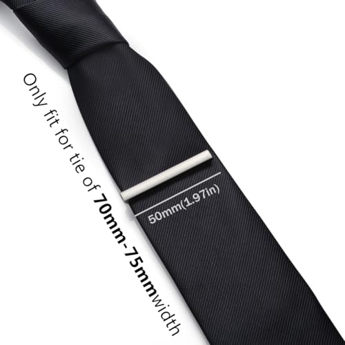 Image of HONEY BEAR 5cm /5.4cm /6cm Mens Tie Clip Bar for Normal Size Steel Business Wedding Gift 1.97 inch /2.12 inch /2.36 inch