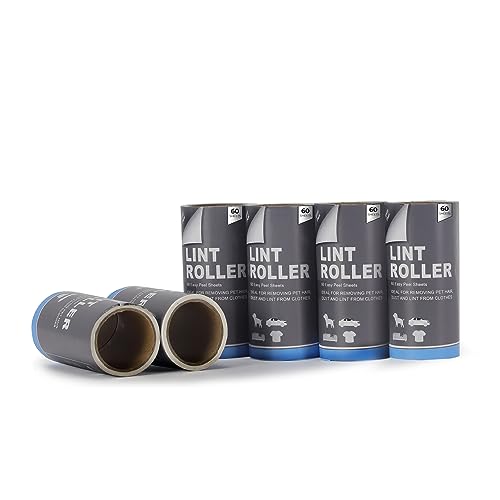 STERUN Lint Roller Refills Pack of 6 - 360 Sheets for Quickly Removing Dust and Hair from Clothes, Cars, Pets