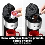 ZOVEK K Cup Coffee Maker, Pod or Ground Coffee Machine, (black) - Image 3