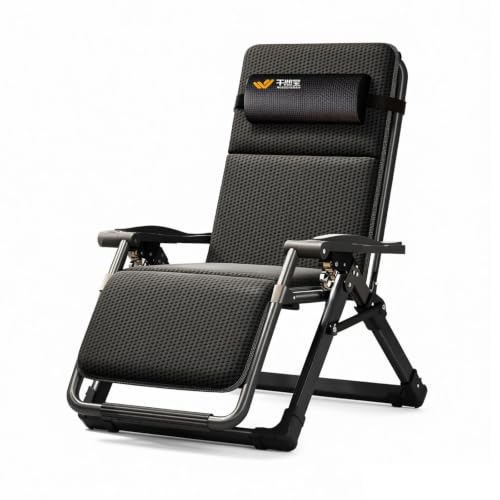 OIFJROIW Silla De Gravedad Cero con Portavasos Y Almohada, Malla Plegable para Terraza