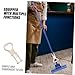 PRETYZOOM Sponge Mop Pull Handle Grip Ergonomic Design for Easy Cleaning Compatible Various Mop Types Accessory for Home and Bathroom Use