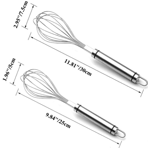 Cangfort 001 Whisks For Cooking, Wisking Tool 2 Pcs, Metal Whisk Set thumb #3