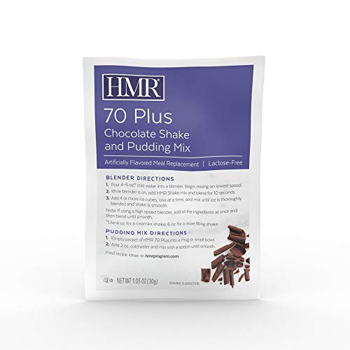 HMR 70 Plus Chocolate Shake and Pudding Mix, Lactose-Free, 15g Protein, 110 Cal., 18 Single- Serve Packets - Thumbnail 3
