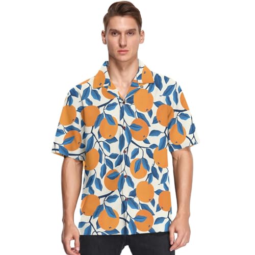 ENLACHIC Men's 3D Printed Fruit Hawaiian Shirt – Short Sleeve, Regular Fit, Button Down Summer Beach Shirt - View #4