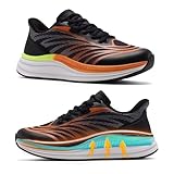 Men's Orthopedic Tennis Sneakers: Arch Support Orthotic Foot Pain Relief Plantar Fasciitis Neuropathy High Arch Trail Sneakers, Outdoor Sport Slip On/Off Hiking Travel Road Running Shoes Black Size 9