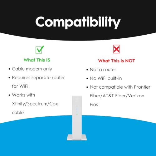 Image of Hitron CODA56 DOCSIS 3.1 Cable Modem ONLY (NOT Fiber) | 2.5 Gbps | NO WiFi /Voice /Router | Single Ethernet Port | Xfinity /Spectrum /Cox Compatible | Requires Separate WiFi Router
