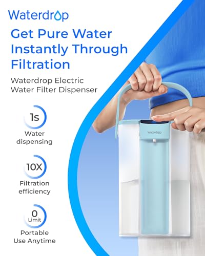 Image of Waterdrop ED01LB Electric Water Filter Pitcher, 15-Cup Capacity, Light Blue