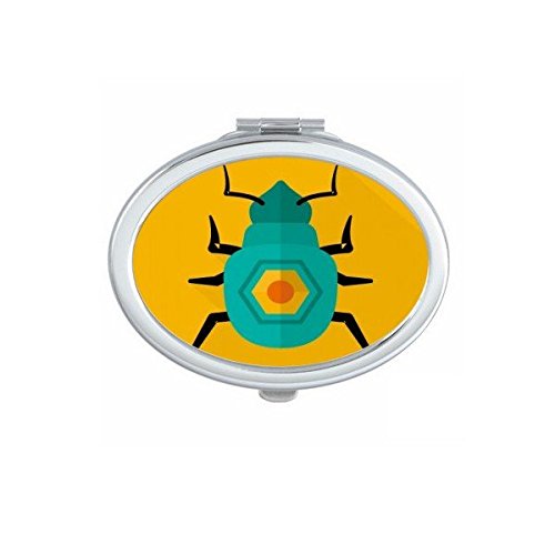 Miroir de poche à motif pharaon égyptien double face pour retouches de maquillage précises