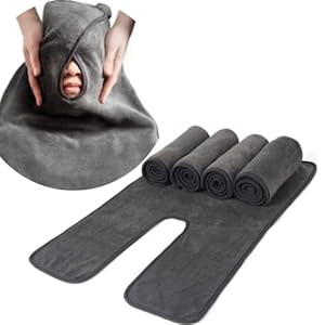 Facial Towels for Estheticians Soft, spa Towels for Facial, Massage Towels spa, Facial Towels for face, Professional Esthetician Equipment, Microfiber Facial Towels (Grey_Pack of 5)