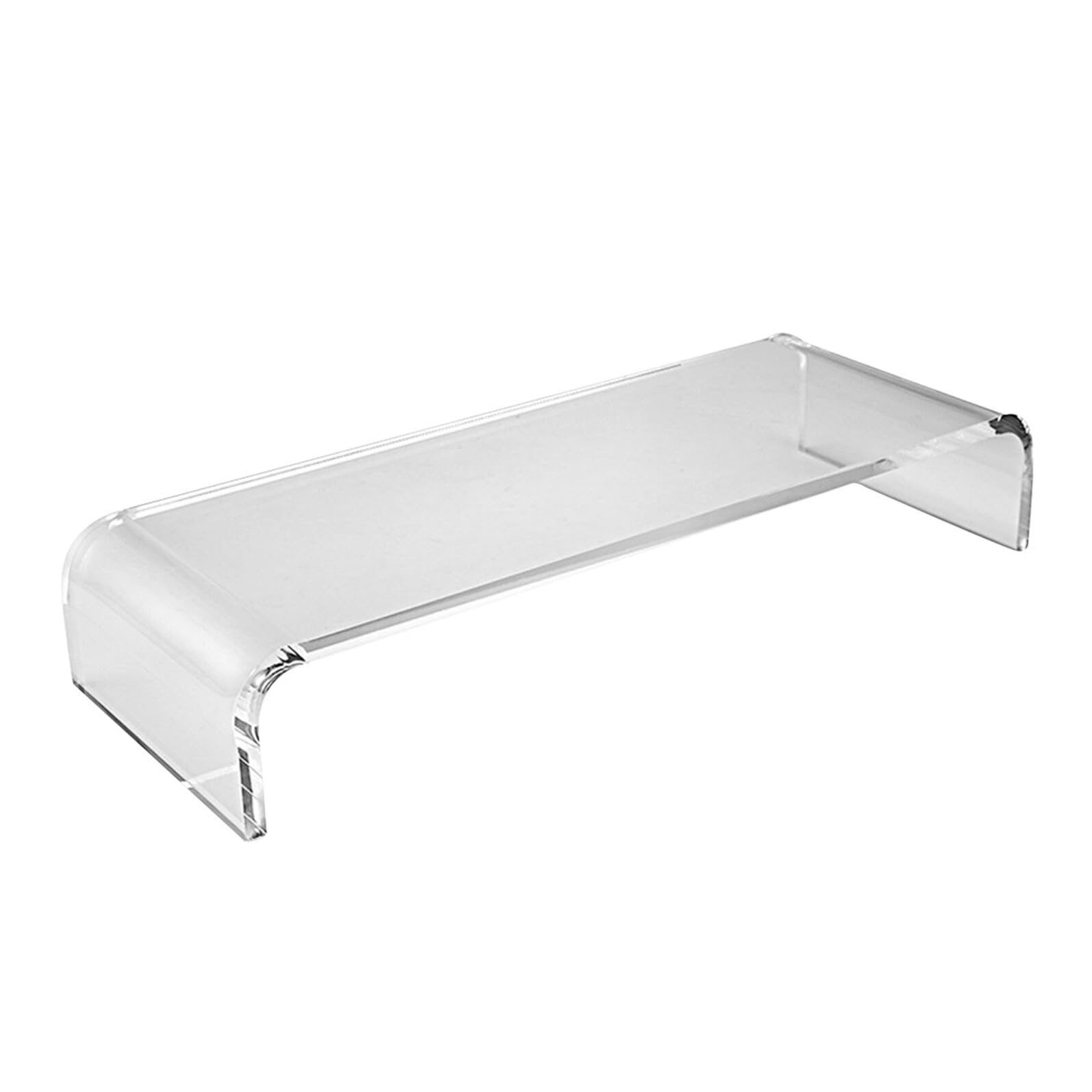 Supporto per Monitor e Rialzo Ergonomico in Acrilico Trasparente da Scrivania 2 in 1 Copritastiera Anti-Gatto per Ufficio e Casa