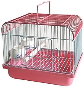 鳥かご セット インコ 中小鳥 文鳥 高級品 組み立て式 通院 持ち手付 キャリーケージ ピンク 防災 帰省 移動 旅行