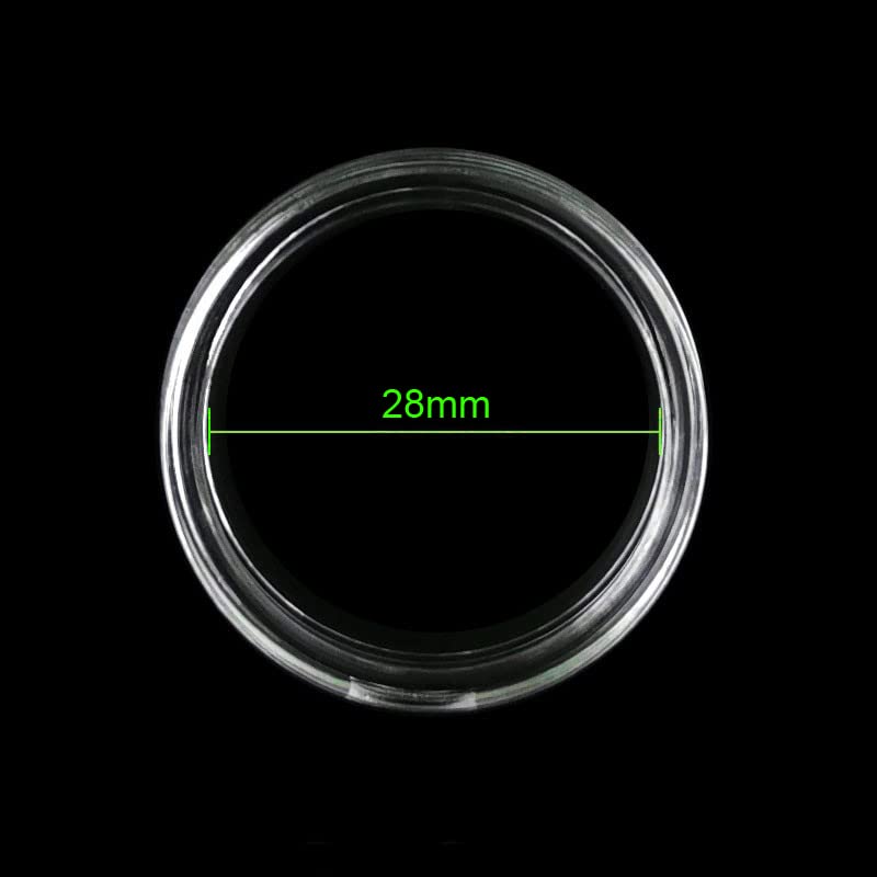 Capsulas transparentes para moneda 28mm 10 piezas miniatura 2