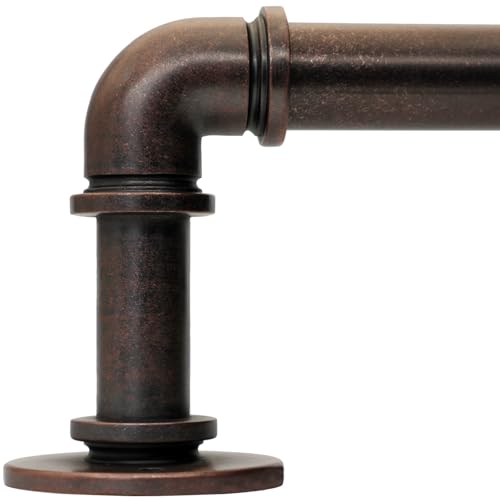 WORLD RODS Tringles à rideaux industrielles pour fenêtres de 45,7 à 114,3 cm, tringles à rideaux occultants de 2,5 cm, tringle à rideau réglable, montage...