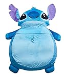 Disney Stitch Oversized Floor Lounger for Kids, Soft Plush Chair with Pillow & Cushion, Comfortable Portable Nap Mat and Play Seating