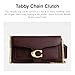 COACH Tabby Chain Clutch, B4/Merlot