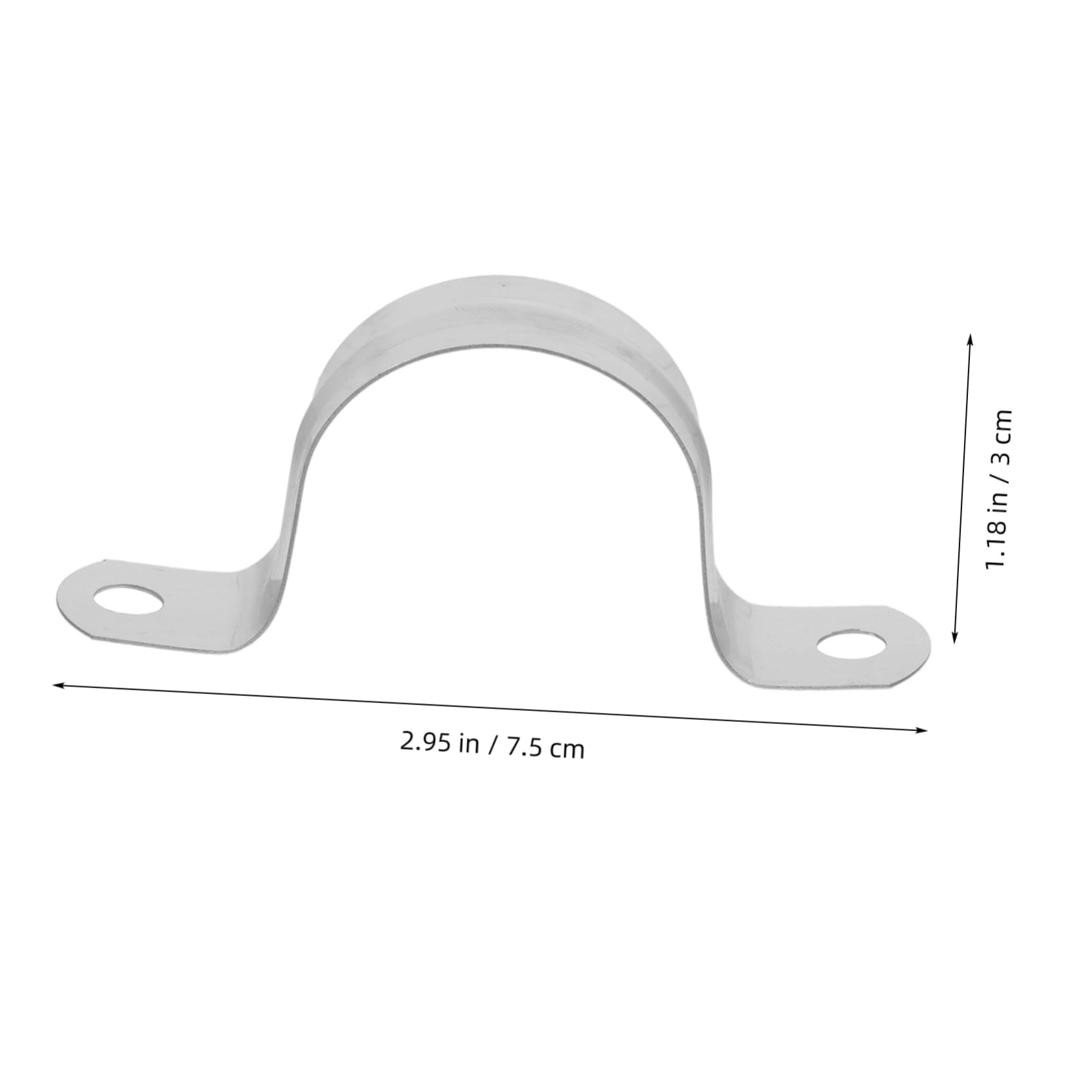 ibasenice 20pcs Gardening Tools Water Clamp Clamps Strap U Brackets for Mounting Conduit Straps Conduit Bracket Clamps Silver 304 Stainless Steel