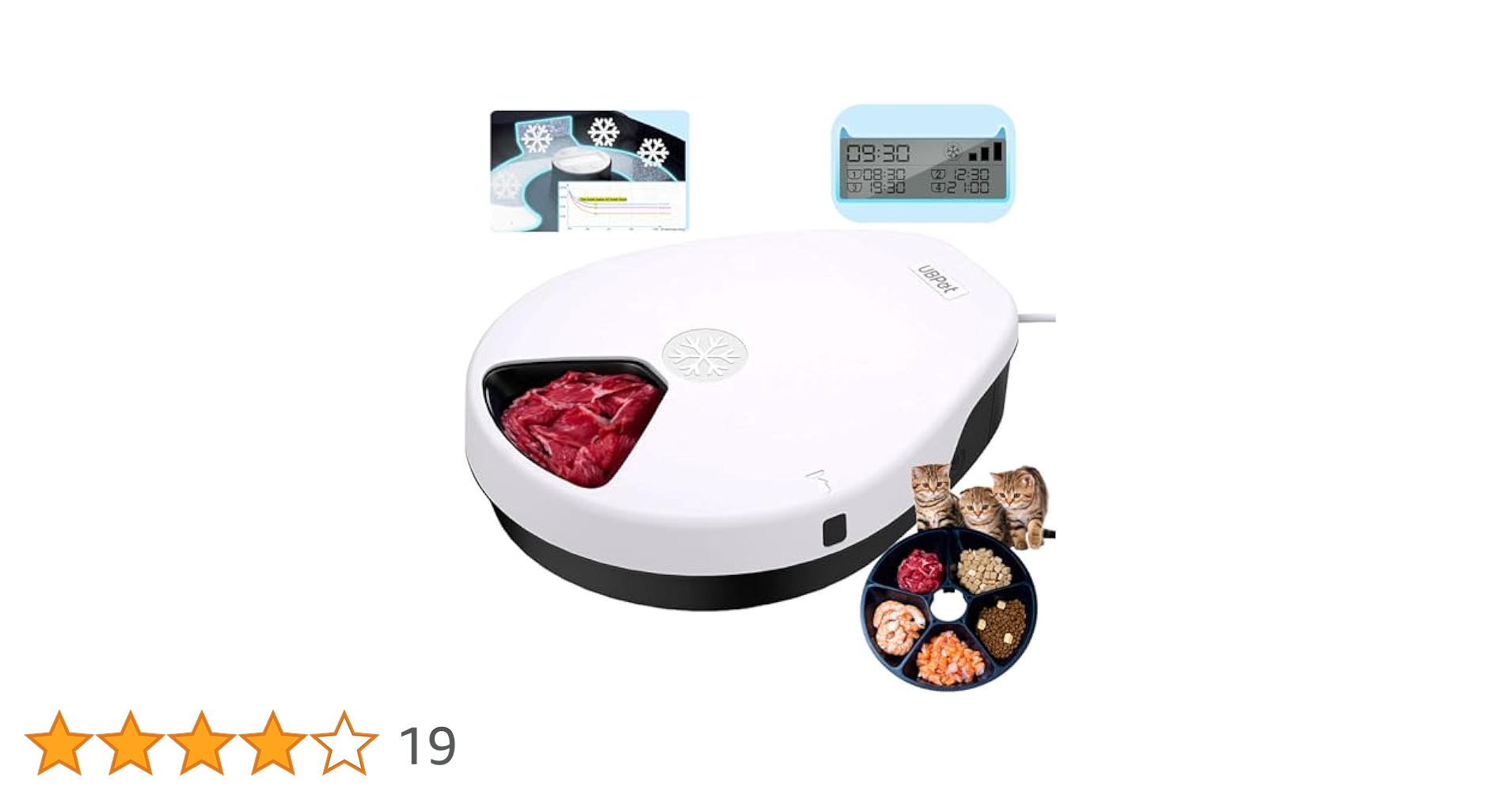 自動給餌器 UBpet F10 猫 【持続保鮮】電子半導体冷却機能 自動給餌器 UBpet F10 猫 【持続保鮮】電子半導体冷却機能