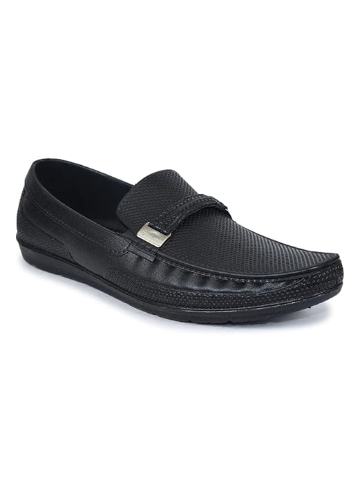 Image of AJANTA Men's Slip-on PVC Loafer | Waterproof & Rain Shoes| Slip Resistant Flexible Outsole | Lightweight Formal Moccasins for Office & Party