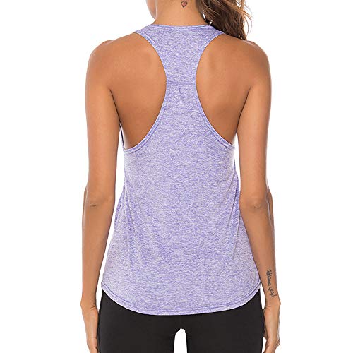 Colete feminino, Romacci Tops de treino para mulheres Racer costas sólidas sem mangas Yoga Fitness R