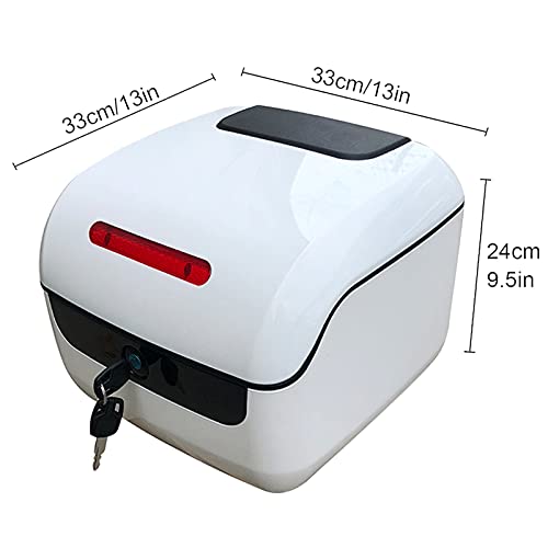 Jkghk Motorcycle Top Box, Luggage Helmet Storage Box, Trunk Top Case, Universal Moped/ Scooter Tour Tail Box, Lockable, With Universal Mounting Hardware #TOP5