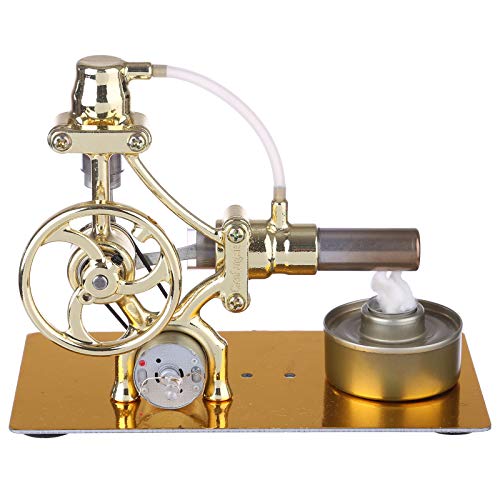 Flye Stirlingmotor, L-Typ Einzylinder Stirling Motor Generator Modell Wissenschaft Experiment Lernspielzeug mit LED… – Bild 3