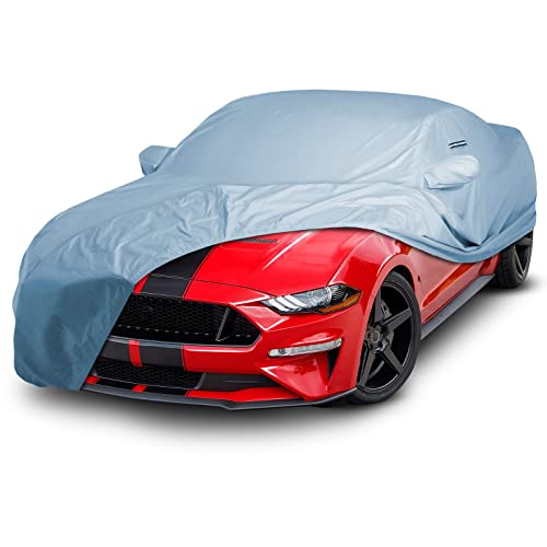 iCarCover Custom Car Cover for 2005-2023 Ford Mustang Waterproof All Weather Rain Snow UV Sun Protector Full Exterior Indoor Outdoor Car Cover
