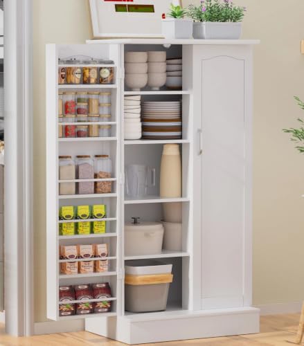 Kepptory 47” Kitchen Pantry Cabinet with Doors and Shelves