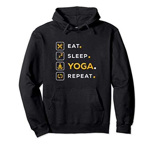 Funny Christmas Yoga Gift Eat Sleep Yoga Sudadera con Capucha