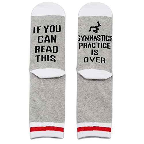 Zjxhpo Gymnast Gift If You Can Read This Gymnastics Practice Is Over Sock Gymnastics Coach Sock Gift Gymnast Lover Gift (Read Gymnastics) #TOP2