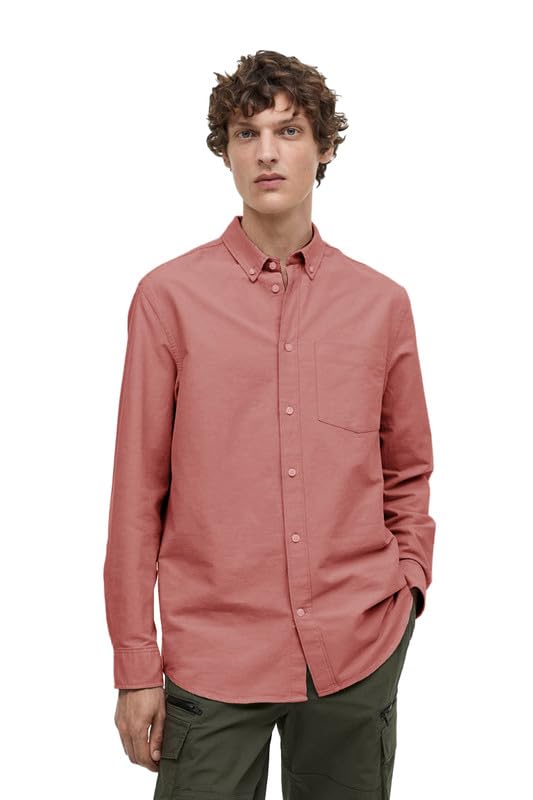 Image of BE ACTIVE Men's Oxford Cotton Lycra Casual Shirt || Men Stylish Shirt || Full Sleeves || Simple Shirt for Men || Timeless Style & Comfort