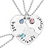 Best Friends Forever Collar BESTOYARD Rhinestone corazón colgante grabado Puzzle Amistad Collares Set (Plata)