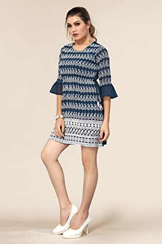 Image of Bee M Pee Designer Short Kurti Tops for Jeans for Women I Chikankari Rayon Cotton Long Kurta Kurti for Women I Stylish wear Kurti top for Girls