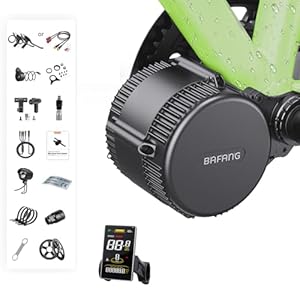 Bafang 350 W 36 V Mid Drive Kit E-bike ombouwset Mid Drive Motor Kit BBS01, ombouwset elektrische fiets met optioneel display en 44T kettingblad, voor 68-73 mm trapas mountainbike racefiets