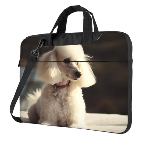 Maletín para laptop 14 pulgadas unisex con diseño French poodle miniatura 1